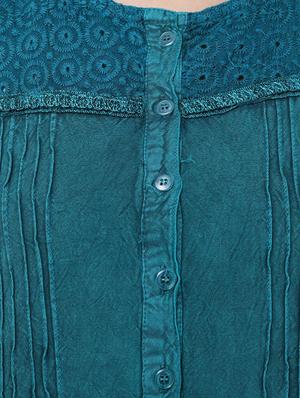 round neck embroidered top - 16675950 - Standard Image - 5
