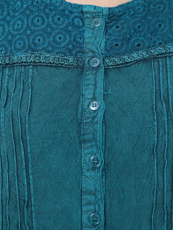 round neck embroidered top - 16675950 - Zoom Image - 5