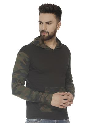 green camouflage print hooded t-shirt - 16676062 - Standard Image - 2