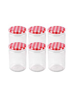 candy polka small square jar with color metal lid (set of 6) - 16676231 - Standard Image - 2