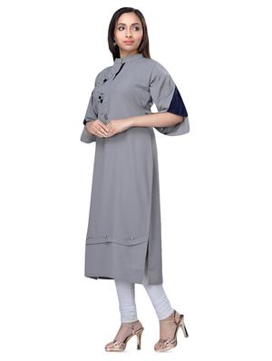 embroidered straight kurta - 16676382 - Standard Image - 2