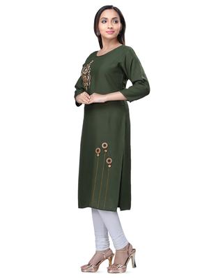 embroidered straight kurta - 16676426 - Standard Image - 2
