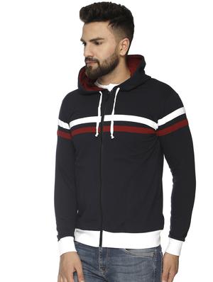 navy blue striped hooded sweatshirt - 16676921 - Standard Image - 2