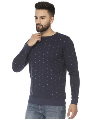 navy blue printed sweatshirt - 16676925 - Standard Image - 2
