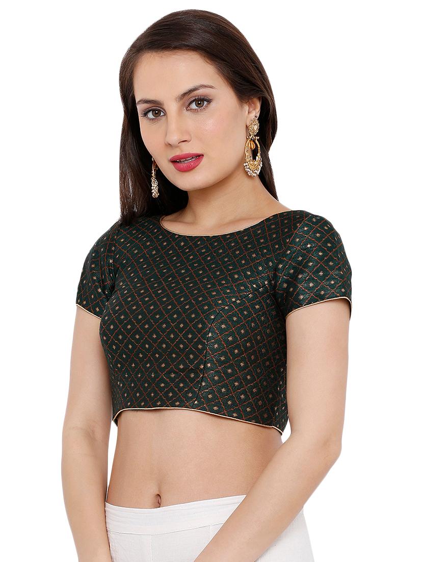back detail printed blouse - 16676934 - Zoom Image - 2