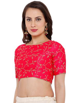back key hole embroidered blouse - 16676948 - Standard Image - 2