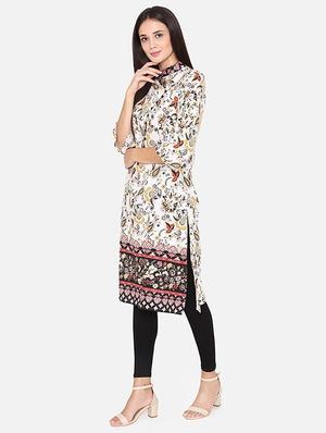 paisley straight kurti - 16677027 - Standard Image - 2