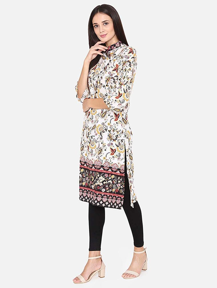 paisley straight kurti - 16677027 - Zoom Image - 2