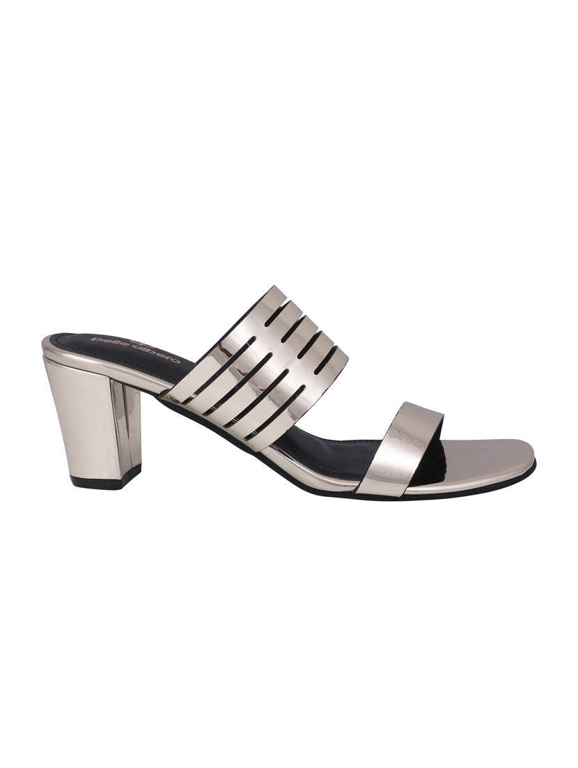 silver slip on sandals - 16677063 - Zoom Image - 2