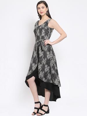 tie knot wrap asymmetric dress - 16677099 - Standard Image - 2