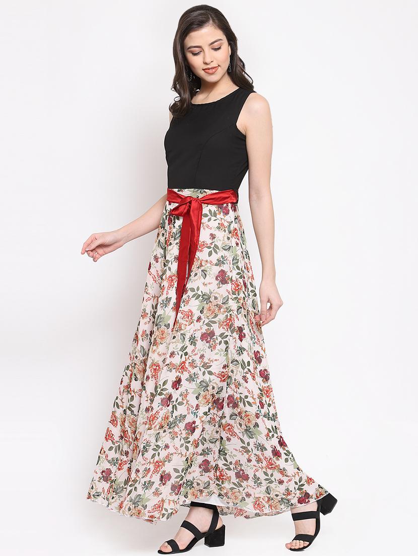 tie knot floral maxi dress - 16677101 - Zoom Image - 2