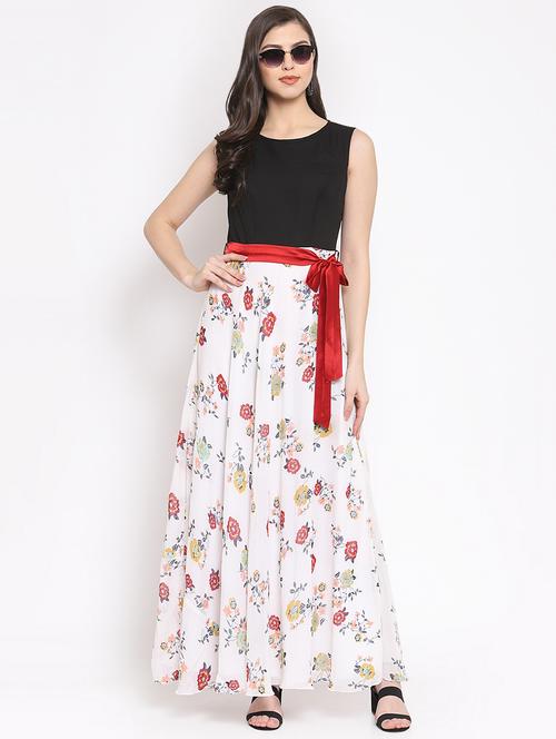tie knot floral maxi dress - 16677102 - Standard Image - 1