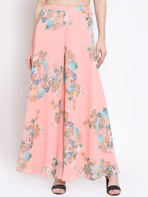 high rise floral palazzo - 16677134 - Standard Image - 1