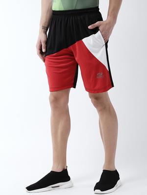 red color block shorts - 16677140 - Standard Image - 2