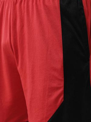 red color block shorts - 16677142 - Standard Image - 5
