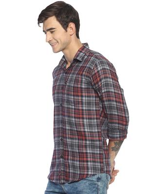 red checkered casual shirt - 16677289 - Standard Image - 2