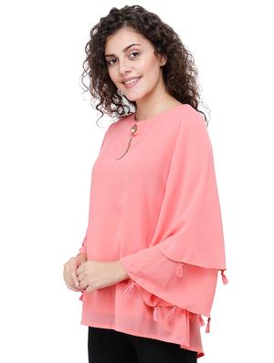 tassel embellished bell sleeved tunic - 16677530 - Standard Image - 2