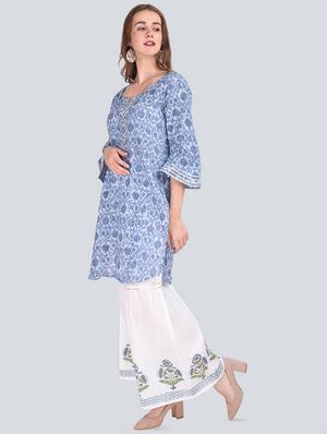 printed kurta palazzo set - 16677547 - Standard Image - 2