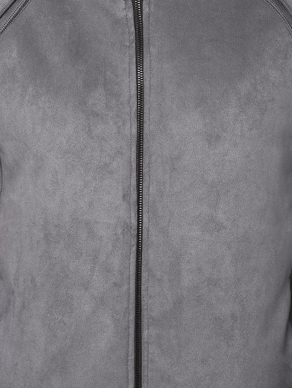 grey solid casual jacket - 16677682 - Zoom Image - 5