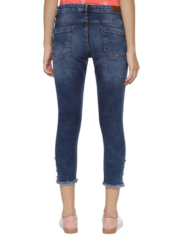 blue cotton blend jeans - 16677699 - Zoom Image - 2