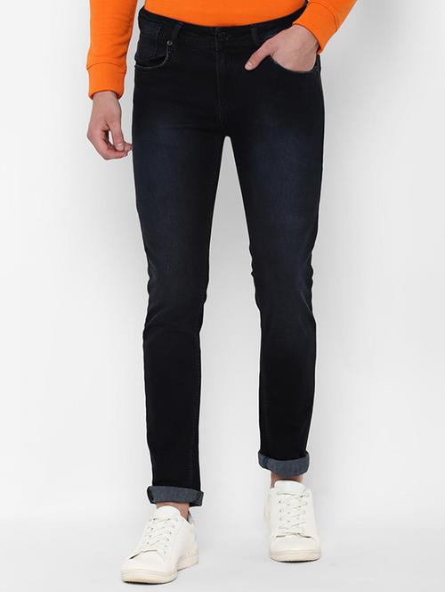 navy blue light washed denim jeans - 16677725 - Standard Image - 1