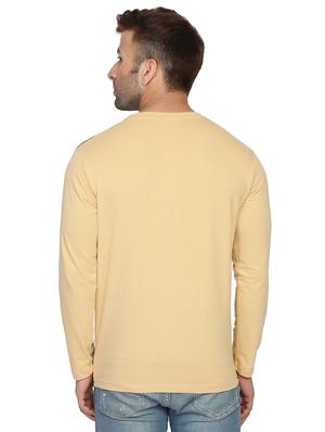 beige color block t-shirt - 16677795 - Standard Image - 2