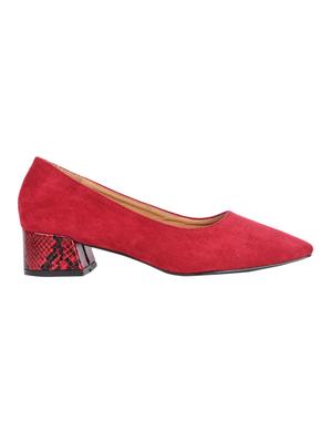 maroon slip on pumps - 16678018 - Standard Image - 2