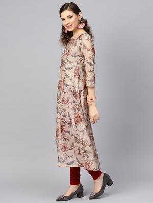 floral printed a-line kurta - 16678140 - Standard Image - 2