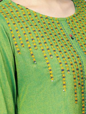 embroidered straight kurta - 16678168 - Standard Image - 5