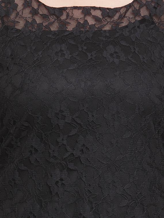 cold shoulder floral laced plus top - 16679103 - Zoom Image - 5