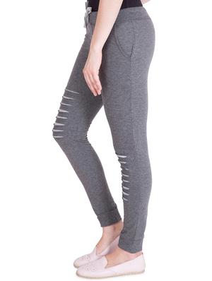 drawstring waist solid track pant - 16679362 - Standard Image - 2