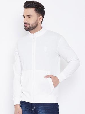 white solid casual jacket - 16679729 - Standard Image - 2