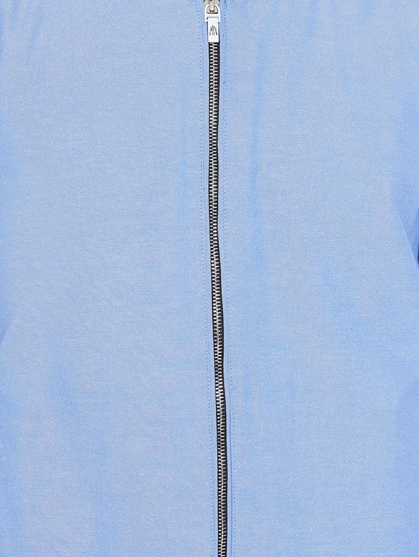 light blue solid bomber jacket - 16679730 - Zoom Image - 5