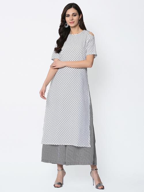 polka dots high-slit kurta - 16679988 - Very Small Image - 1