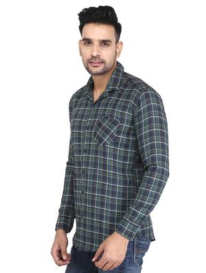 green checkered casual shirt - 16680066 - Standard Image - 2