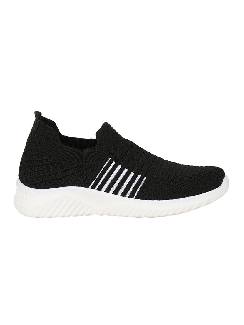 black slip on sports shoes - 16680105 - Zoom Image - 2