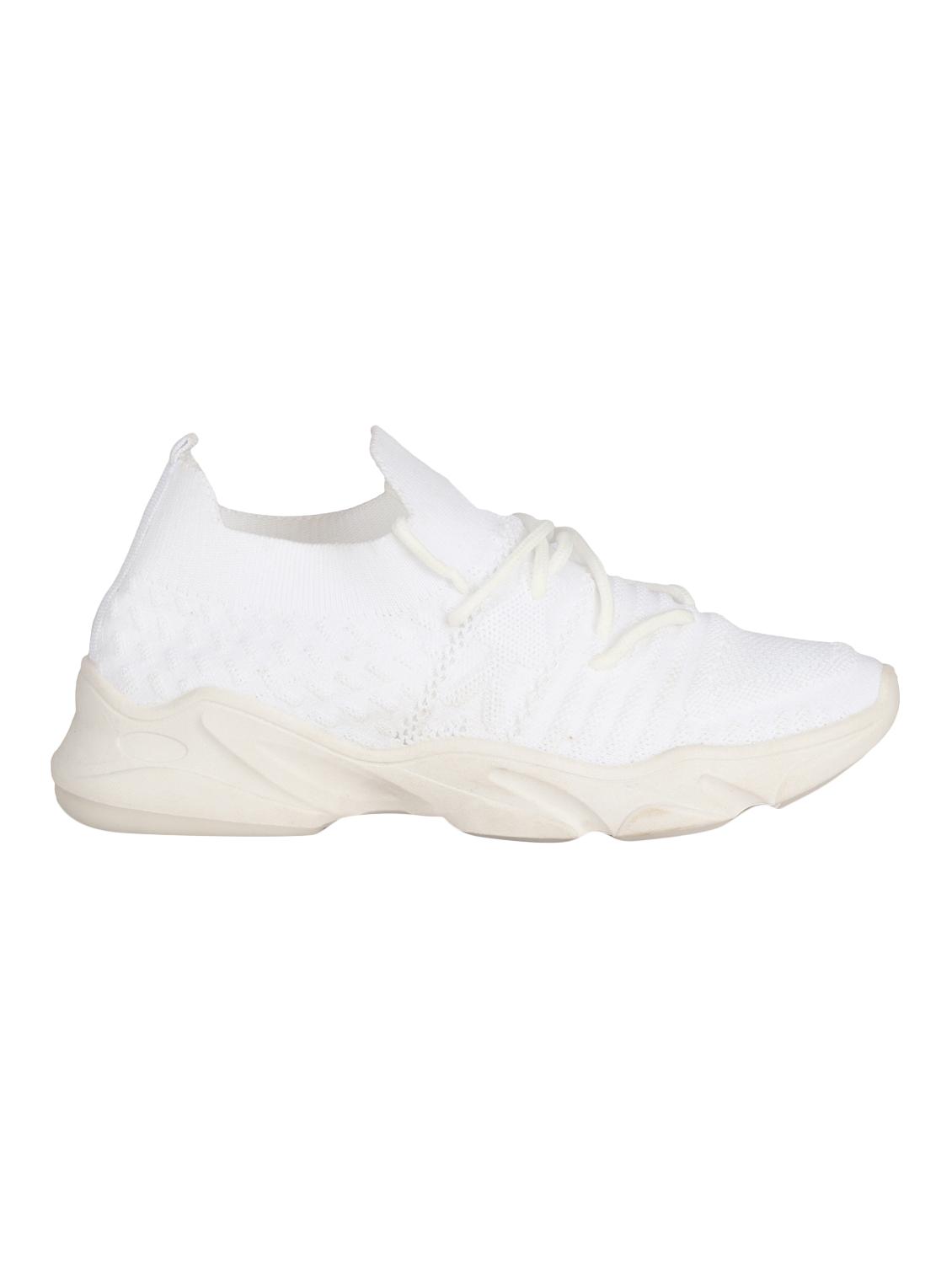 white lace-up sports shoes - 16680107 - Zoom Image - 2