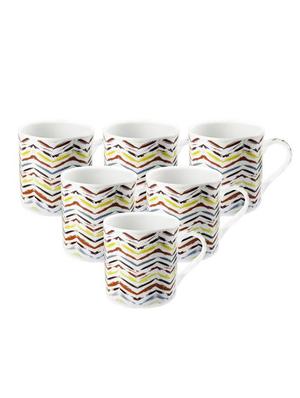 bone china tea cups with geometric design (set of 6) - 16680387 - Standard Image - 2