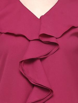 v neck ruffle detail top - 16680452 - Standard Image - 5