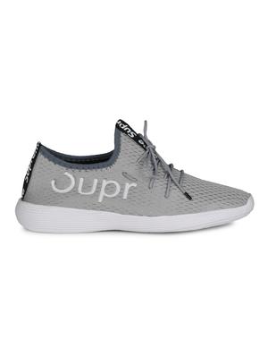 grey fabric lace up sport shoes - 16680623 - Standard Image - 2