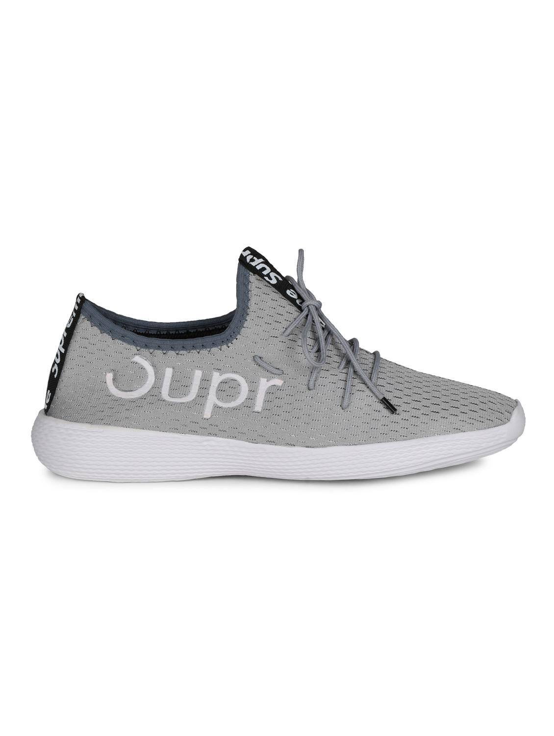 grey fabric lace up sport shoes - 16680623 - Zoom Image - 2