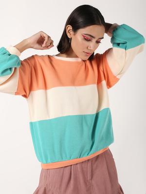 color block crew neck wool pullover - 16680903 - Standard Image - 2
