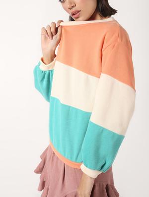 color block crew neck wool pullover - 16680903 - Standard Image - 5