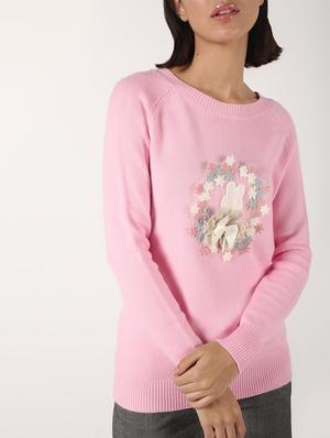 round neck embellished wool pullover - 16680904 - Standard Image - 5