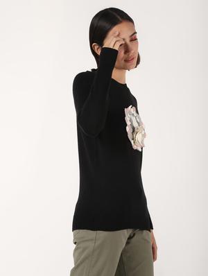 round neck embellished wool pullover - 16680909 - Standard Image - 2