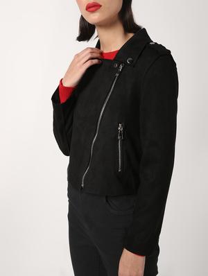 lapel neck bomber suede jacket - 16680930 - Standard Image - 5