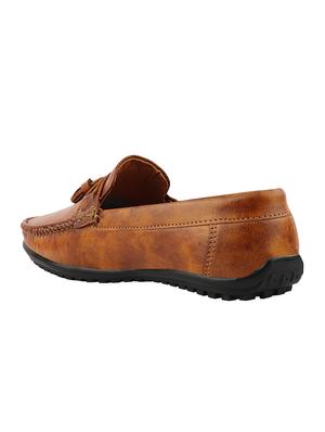 tan leatherette slip on loafers - 16681277 - Standard Image - 2