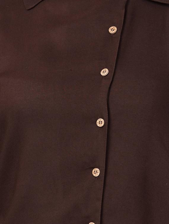 shirt collar long sleeved top - 16681332 - Zoom Image - 5