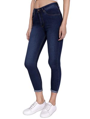 high rise turn up hem jeans - 16681444 - Standard Image - 2
