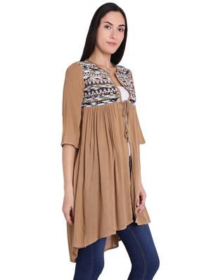 yoke embroidered regular shrug - 16681454 - Standard Image - 2